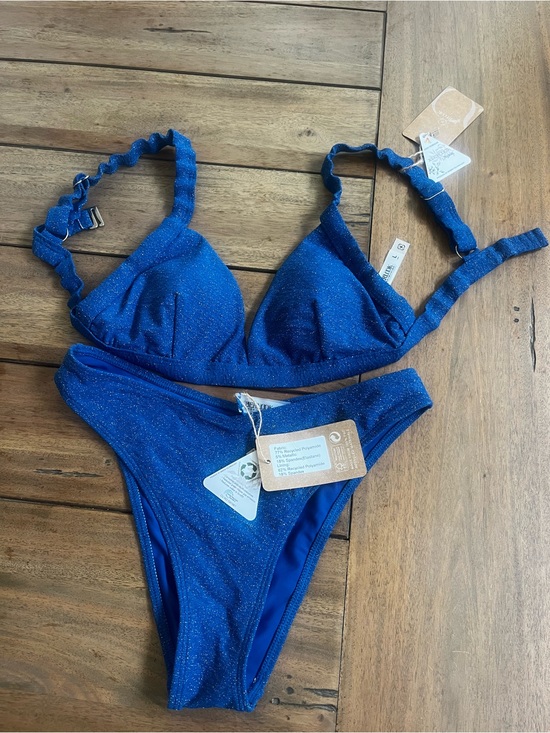 Berlook Other - Berlook Sparkle Royal Blue Bikini Set, NWT! Top:large Bottoms:small